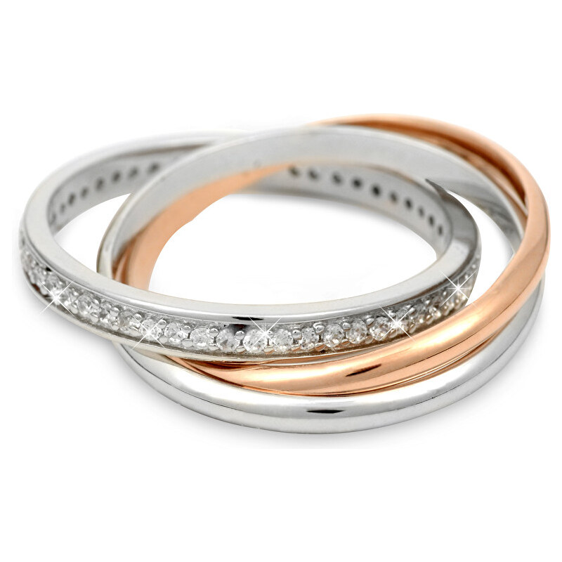 Silver Cat Stříbrný prsten s krystalky SC121