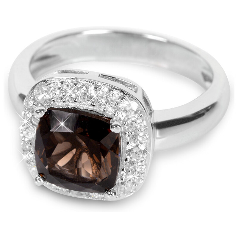 Silver Cat Stříbrný prsten s krystalem SC130