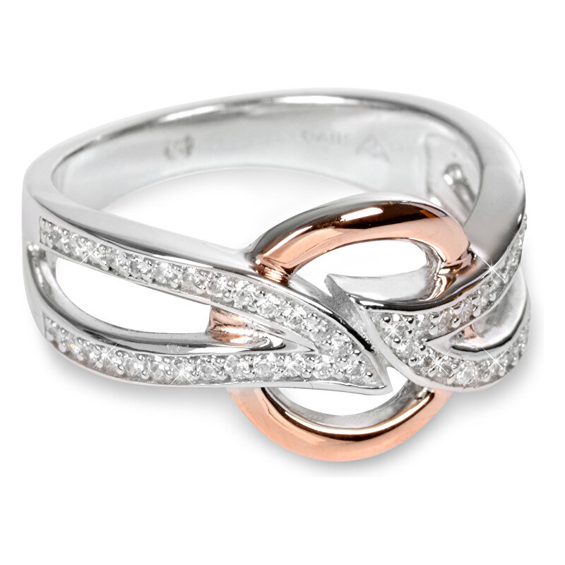 Silver Cat Stříbrný prsten s krystalky SC139