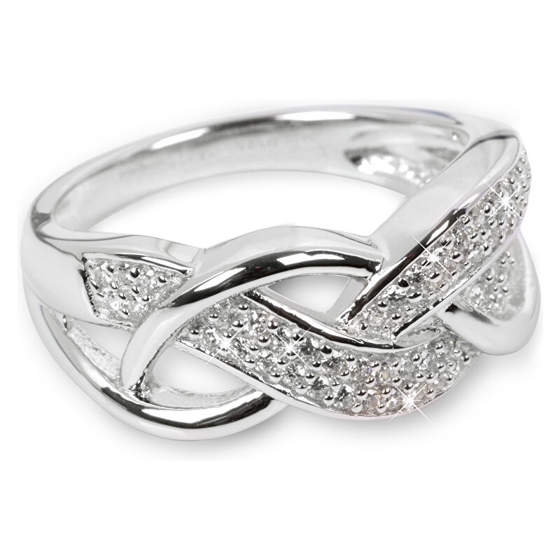 Silver Cat Stříbrný prsten s krystaly SC109