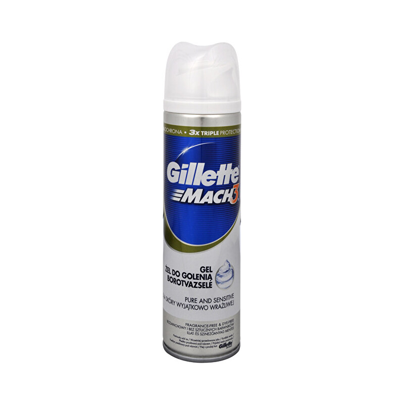 Gillette Gel na holení pro citlivou pleť Mach3 Pure And Sensitive (Gel) 200 ml