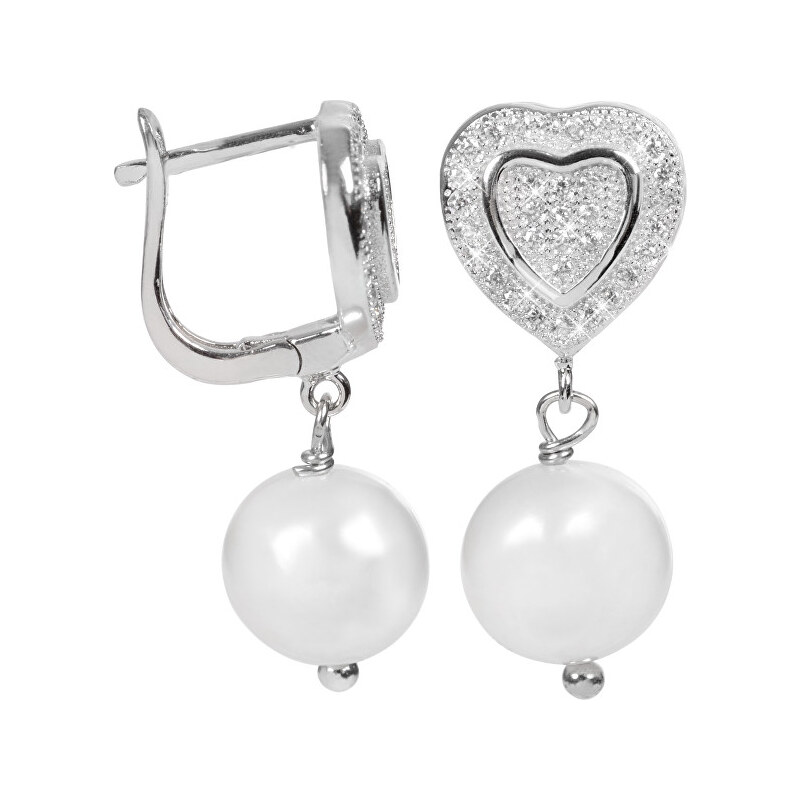 JwL Luxury Pearls Perlové náušnice s bílou pravou perlou JL0103