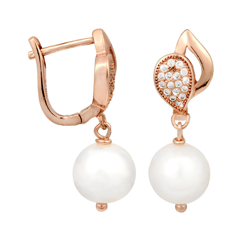 JwL Luxury Pearls Perlové náušnice s bílou pravou perlou JL0104