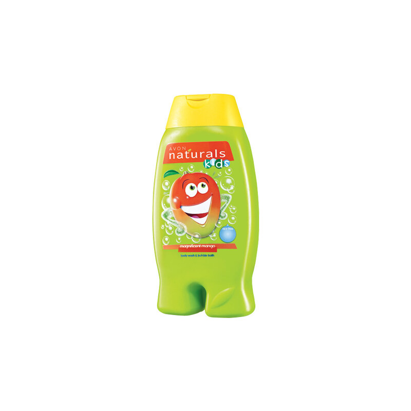 Avon Jemný sprchový gel a pěna do koupele 2 v 1 s mangem Naturals Kids (Magnificent Mango Body Wash and Bubble Bath) 250 ml