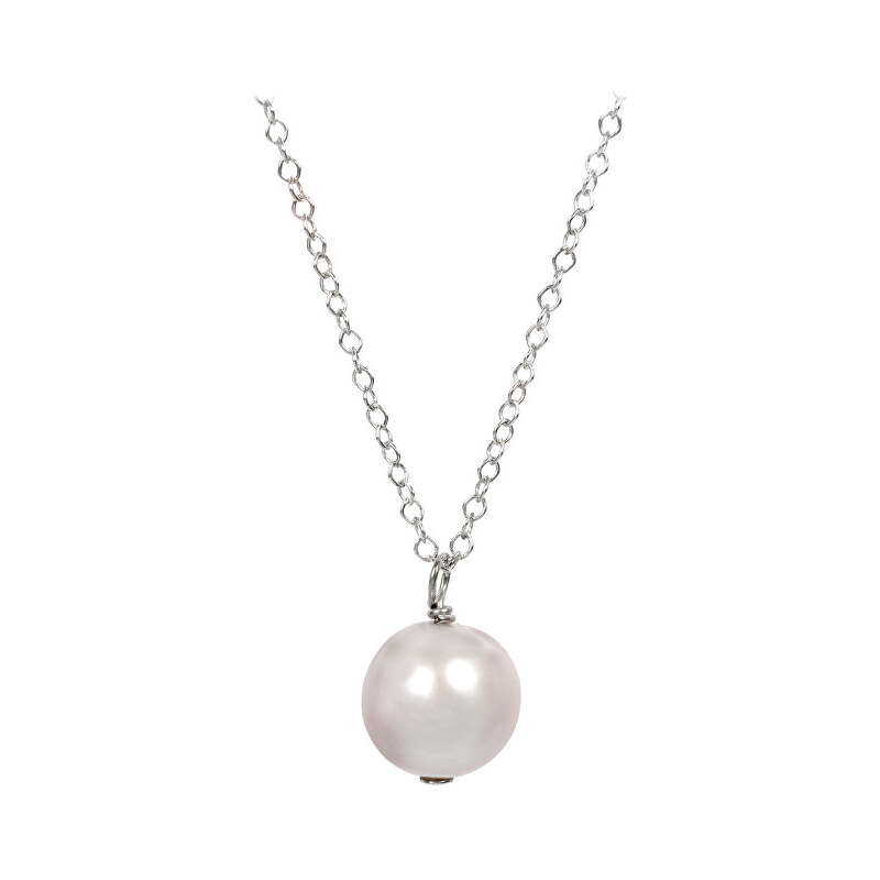 JwL Luxury Pearls Pravá perla růžové barvy na stříbrném řetízku JL0088