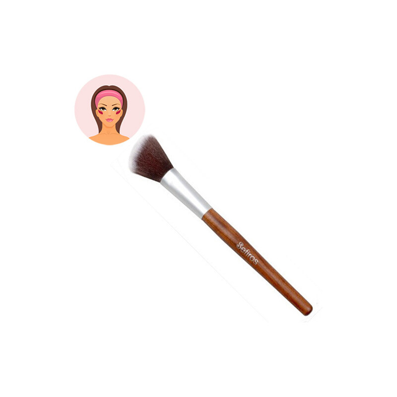 Sefiros Šikmý štětec na tvářenku s rukojetí z červeného dřeva Red Wood (Blush Brush Angular)