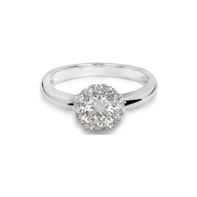 Silver Cat Stříbrný prsten s krystaly SC157