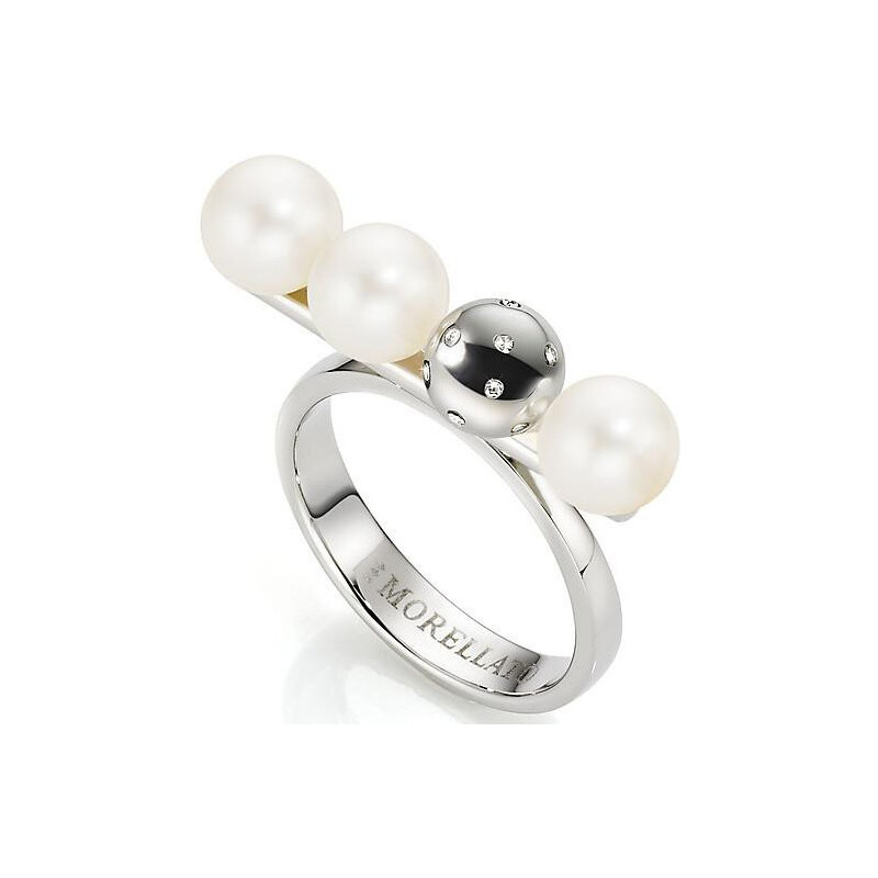 Morellato Ocelový prsten s perlami Lunae SADX13