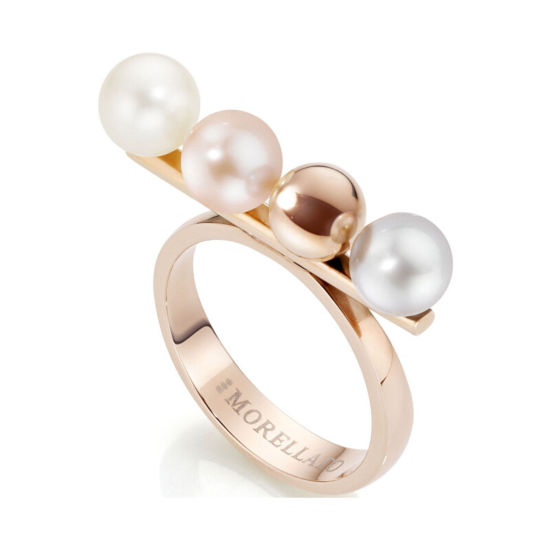 Morellato Ocelový prsten s perlami Lunae Rose SADX05