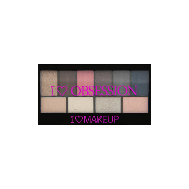 Makeup Revolution Paletka 10 očních stínů Paříž I LOVE MAKEUP (Obsession Palette Palette Paris) 17 g