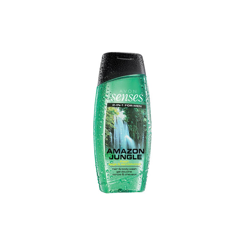 Avon Posilující sprchový gel na vlasy a tělo pro muže (Senses Amazon Jungle)