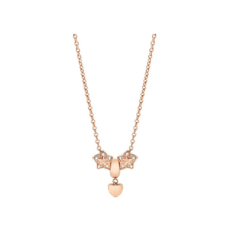 Morellato Pozlacený ocelový náhrdelník Drops Rose Gold Star SCZ375
