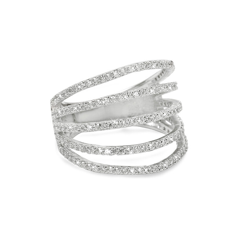 Brilio Silver Stříbrný prsten se zirkony 31G3098