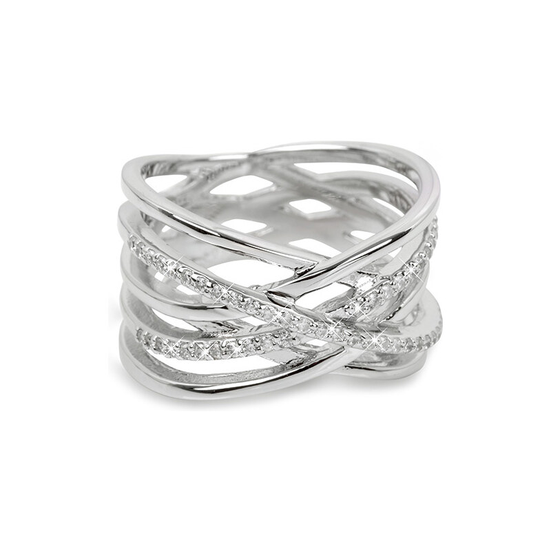 Brilio Silver Stříbrný prsten se zirkony 31G3071