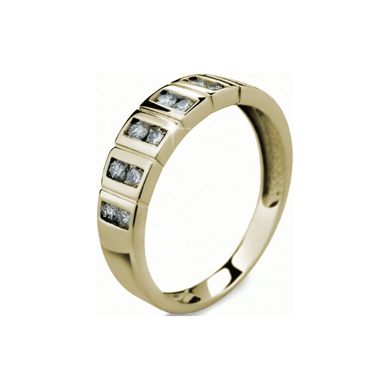 Danfil Luxusní zlatý prsten s diamanty DF2079z