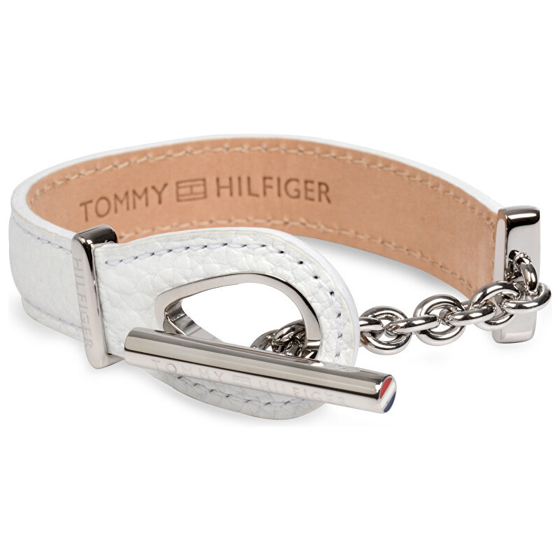 Tommy Hilfiger Bílý kožený náramek TH2700663