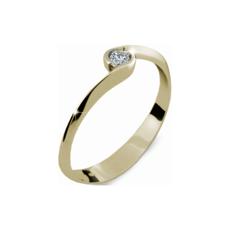 Danfil Krásný zásnubní prsten ze žlutého zlata DF1914z