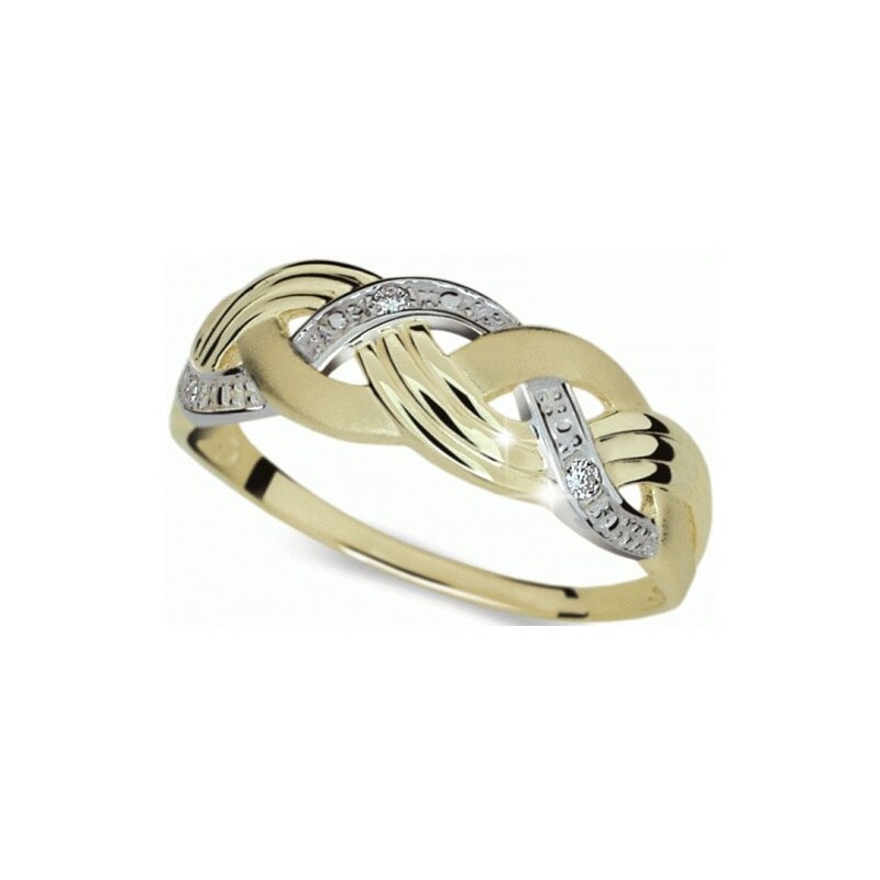 Danfil Krásný bicolor prsten s diamanty DF1848z