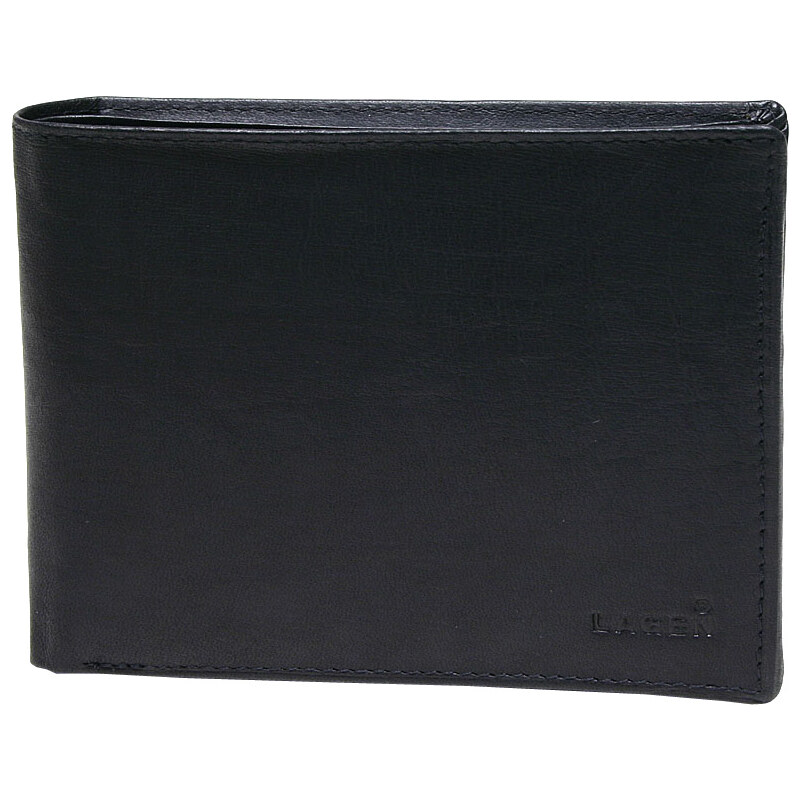 Lagen Pánská černá kožená peněženka Black V-73-1