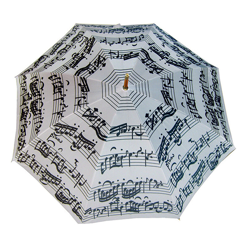 Blooming Brollies Holový deštník White Music Notes LRWP877/MM