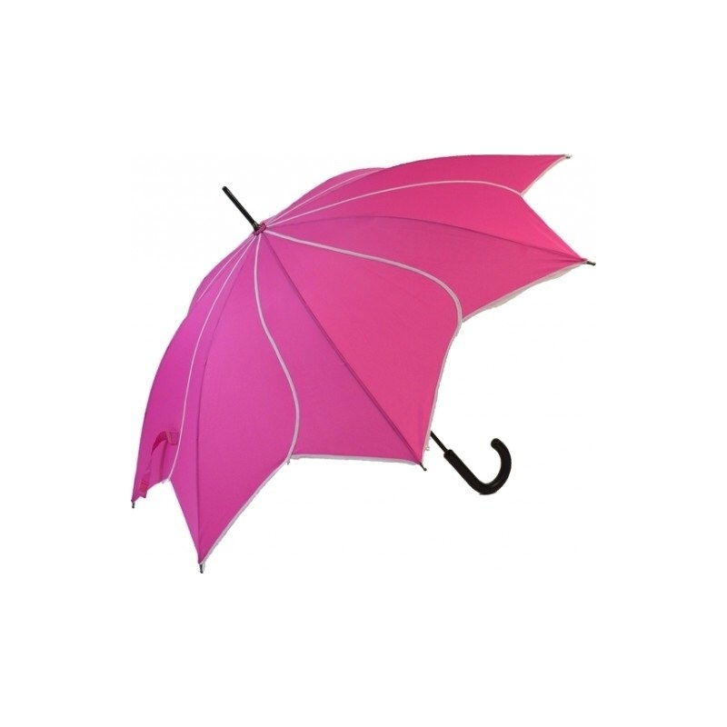Blooming Brollies Dámský holový vystřelovací deštník Swirl Pink EDSSWP