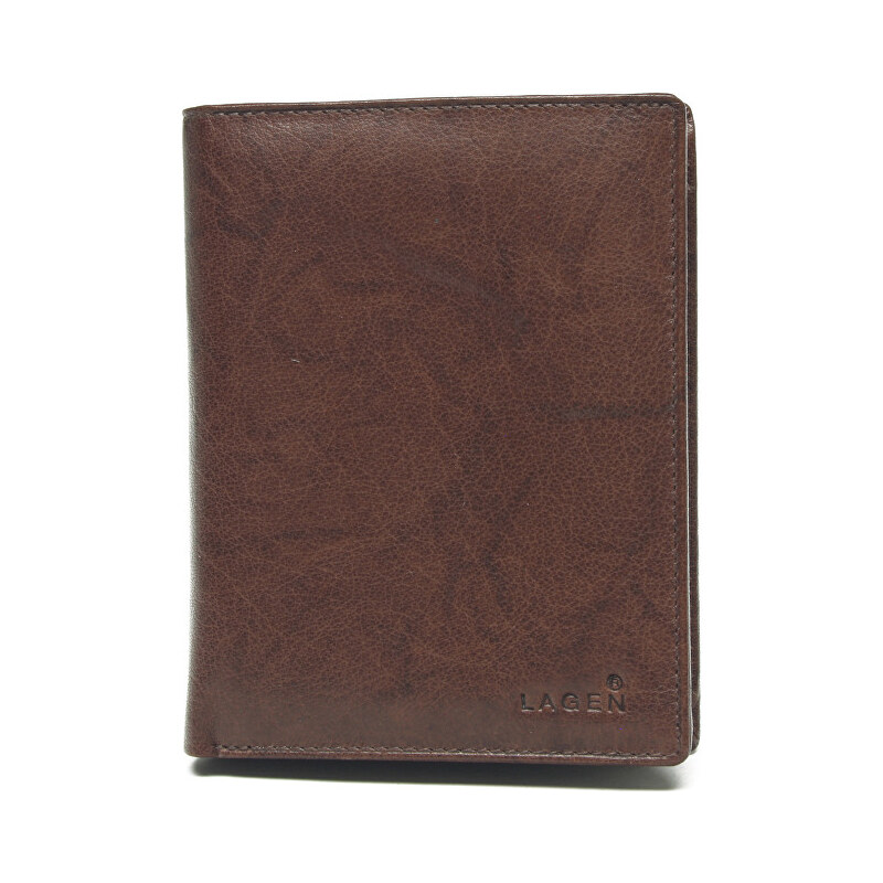 Lagen Pánská kožená hnědá peněženka Brown V-2