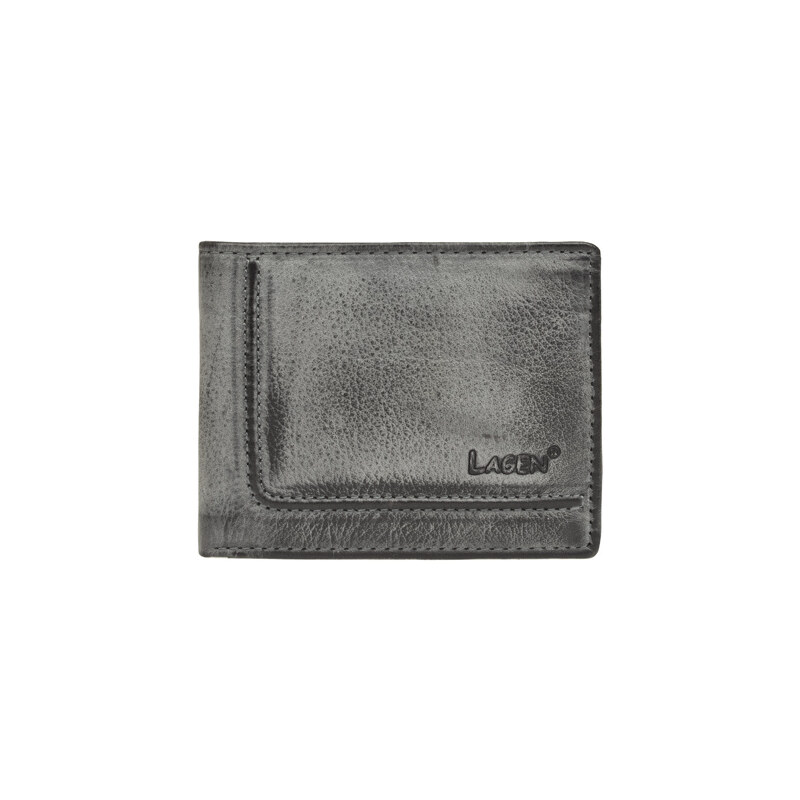 Lagen Pánská kožená šedá peněženka Grey 520