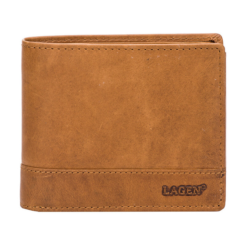 Lagen Pánská hnědá kožená peněženka Brown V-76/V