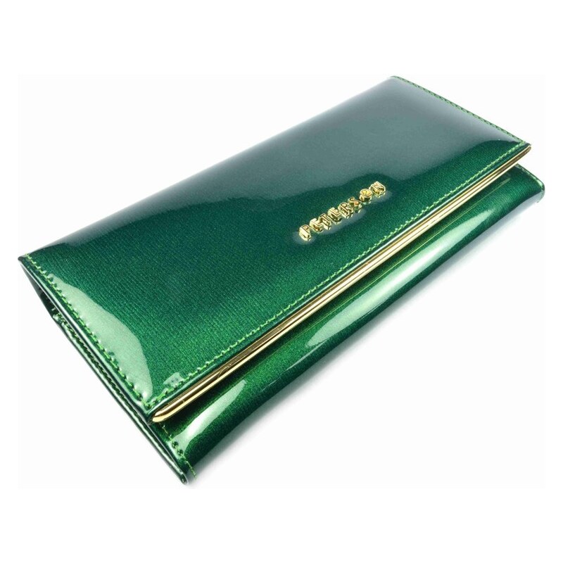 Peterson Zelená dámská kožená peněženka velká