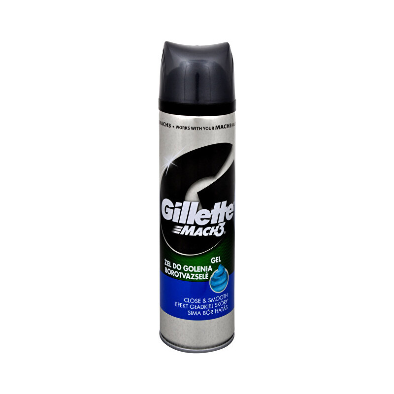 Gillette Gel pro důkladné a hladké oholení Mach3 Close & Smooth (Gel) 200 ml