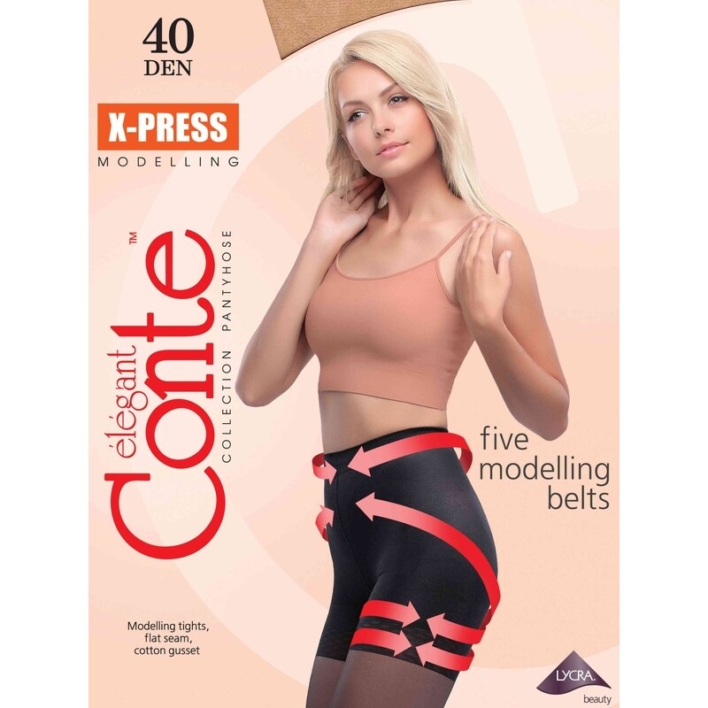 Punčocháče Conte X-Press 40 • černá • 40 DEN