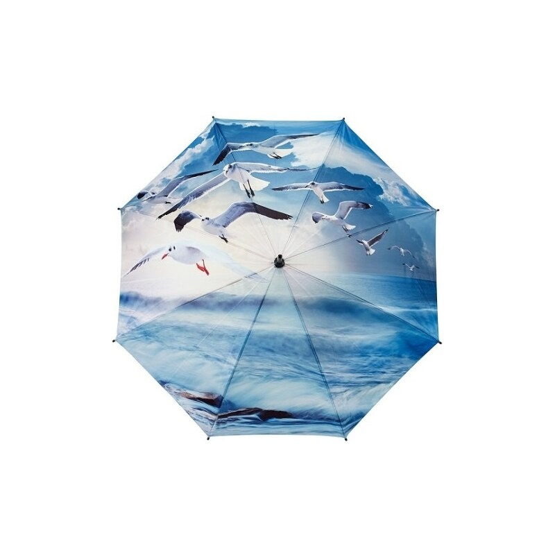 Blooming Brollies Dámský skládací plně automatický deštník Galleria Seagulls GBFSEA