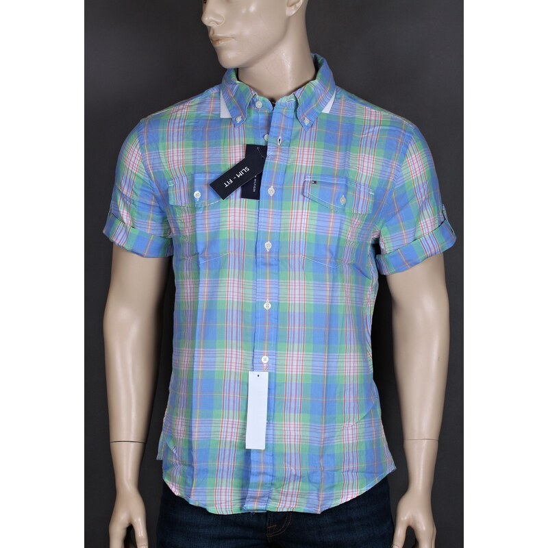 Tommy Hilfiger original pánská košile s dlouhým rukávem Slim Fit 819472