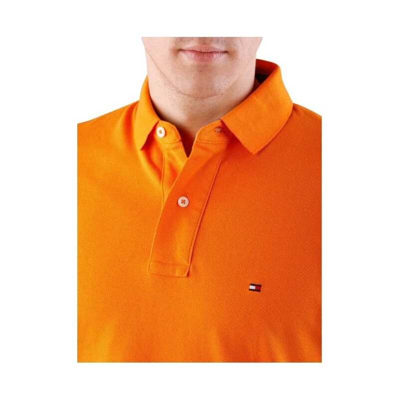 Tommy Hilfiger pánské polo tričko Logo Print orange Classic Fit