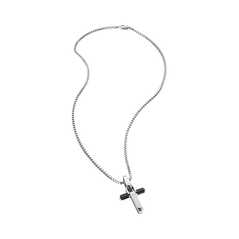 Morellato Pánský ocelový náhrdelník s křížkem Motown SAAK06