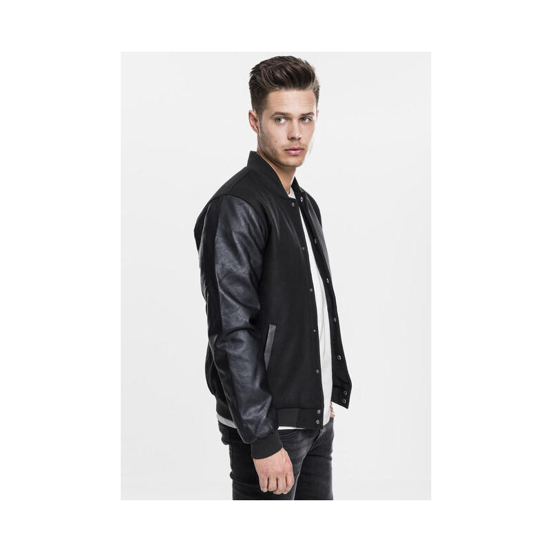 Urban Classics Oldschool College Jacket blk/blk