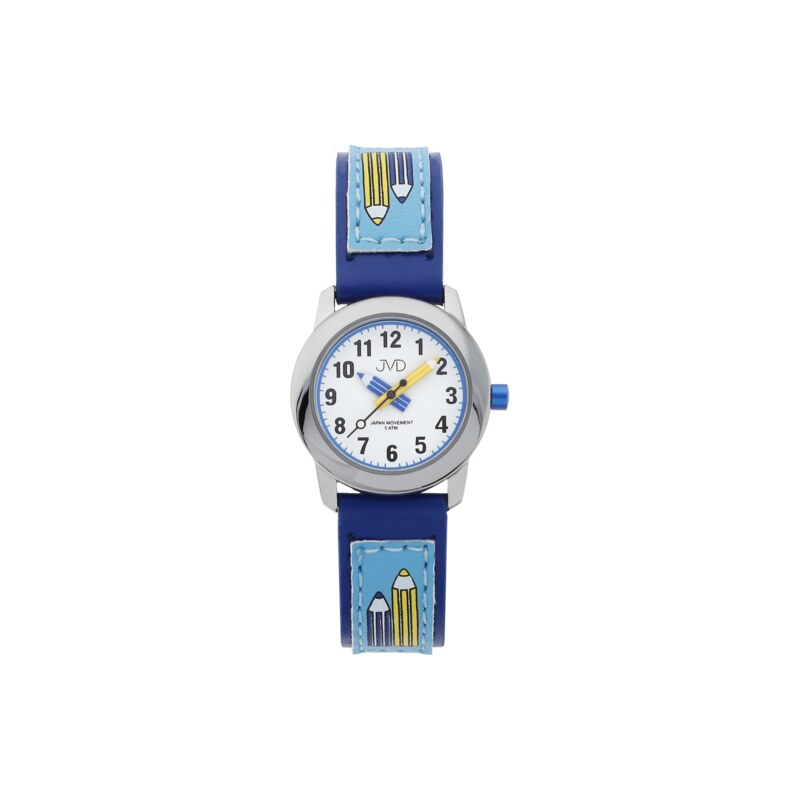 Dětské modré čitelné hodinky JVD basic J7109.3 s barevnými
