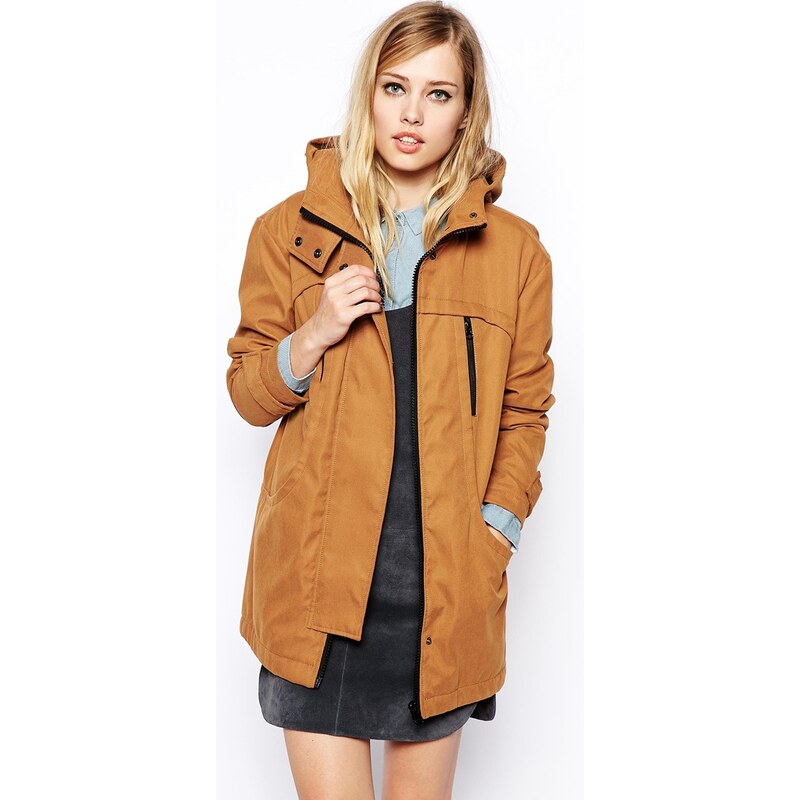 ASOS Oversized Cocoon Parka - Brown