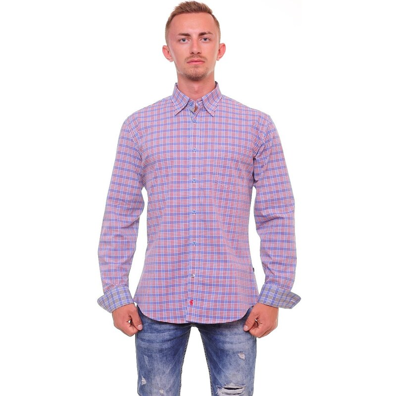GEAR Mens Slim fit shirt NICCOLO - red color