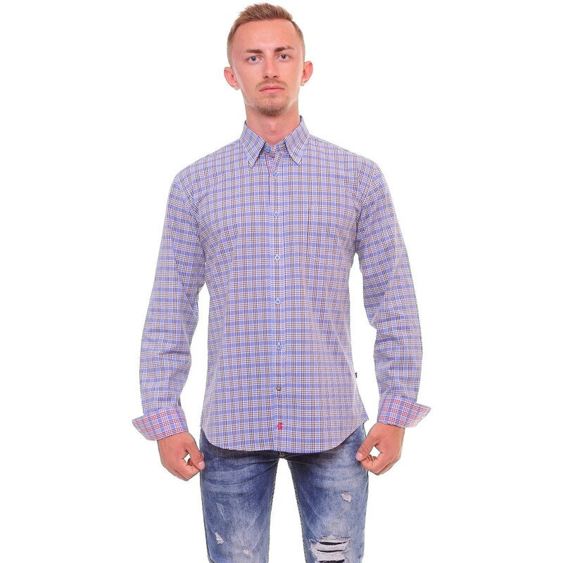 GEAR Mens Slim fit Shirts DOMENICO - blue