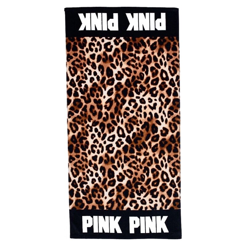 Plážová osuška Victoria´s Secret Pink leopard 150 x 70 - GLAMI.cz