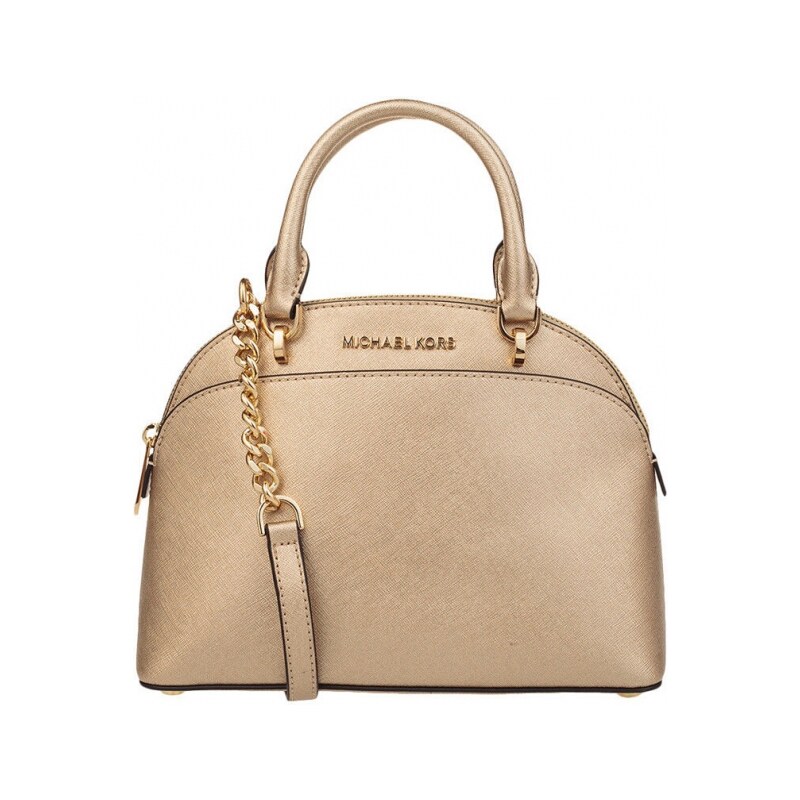 Michael Kors Emmy small dome leather tote pale gold