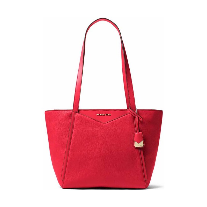 Michael Kors Whitney medium leather tote red