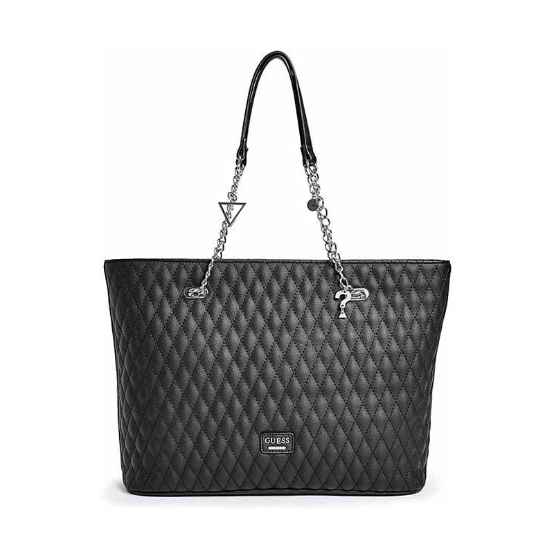 Guess Larson quilted tote black