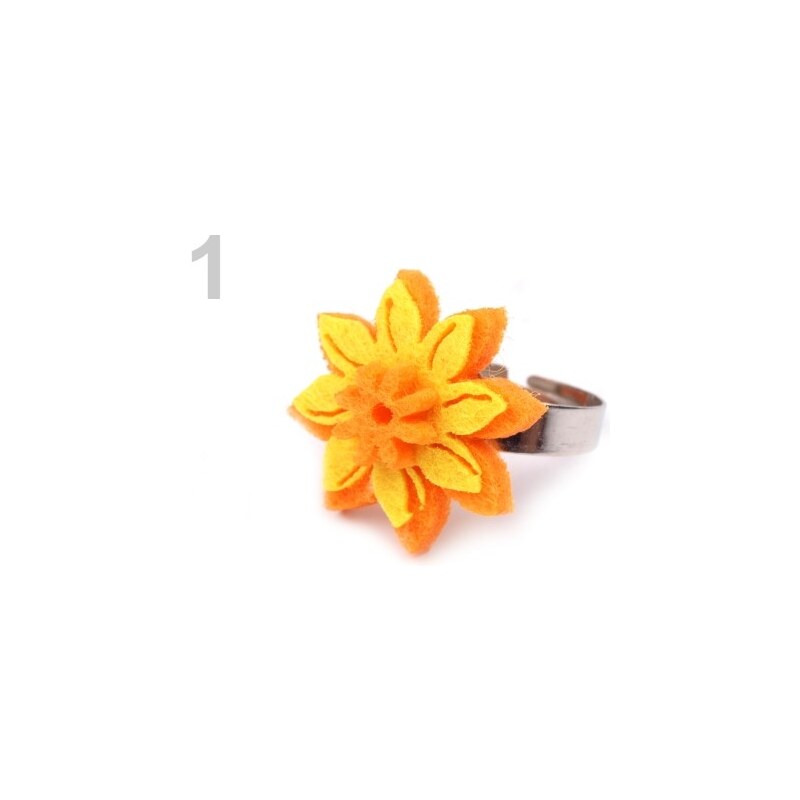 Prsten květ (1 ks) - 1 žlutá narcisová Stoklasa