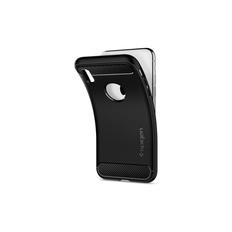 Ochranný kryt pro iPhone XS / X - Spigen, Rugged Armor Black