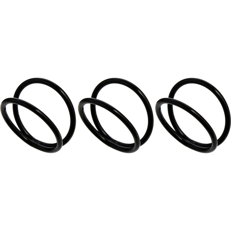 ASOS Multipack Double Rings - Black