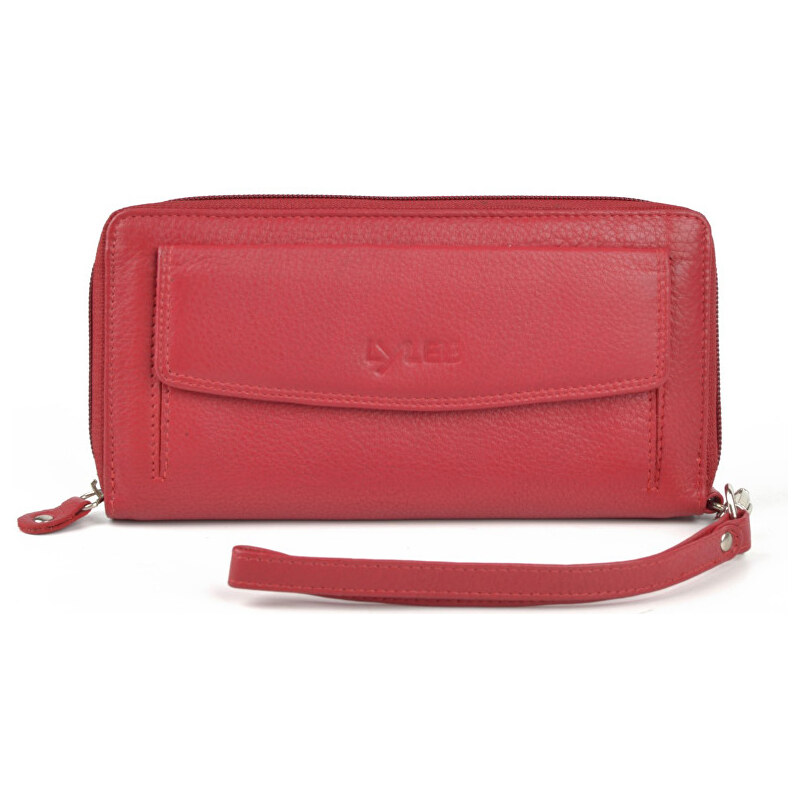 LYLEE Elegantní dámská kožená peněženka Bobbie Red