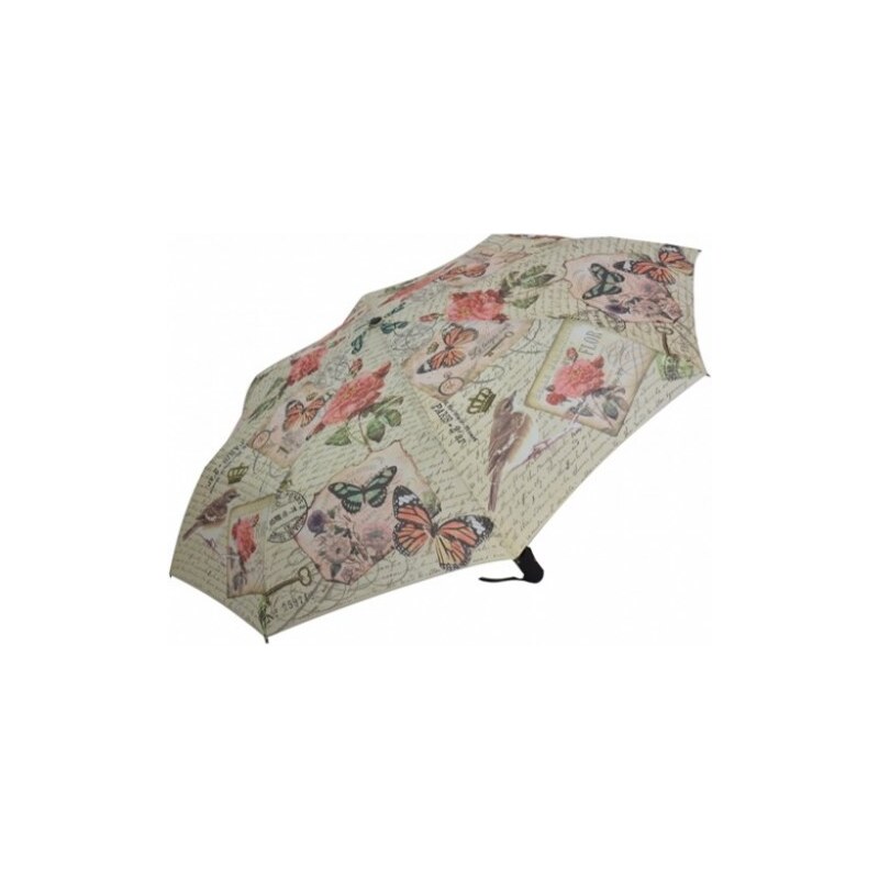 Blooming Brollies Dámský skládací plně automatický deštník Coynes Modern Vintage Butterfly COFMVBY