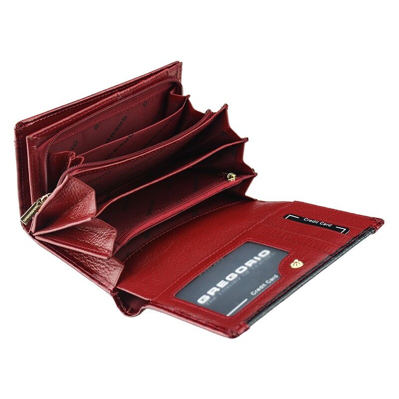 Dámská kožená peněženka Gregorio GP-112 červená